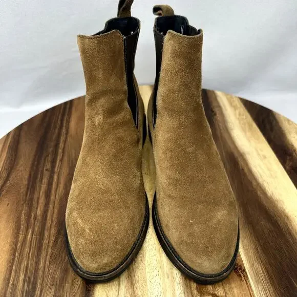 Thursday Boot Company Women's 7.5 Suede Duchess Brown Handmade Chelsea Boots
